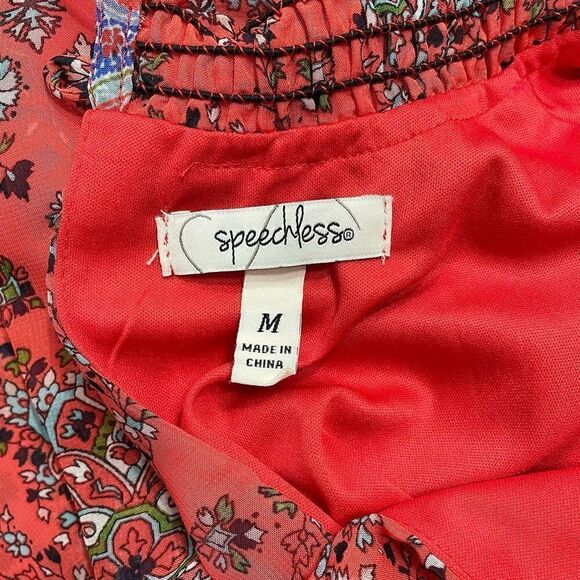 Speechless Mandala Boho Sleeveless Shift Dress Orange Medium - Picture 6 of 8